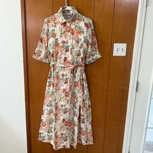 Zara Cream Floral Maxi Dress